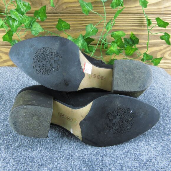 Vince Camuto Malika Women Ankle Boots Black Leather Zip Size 7.5‎ Medium - Picture 8 of 10